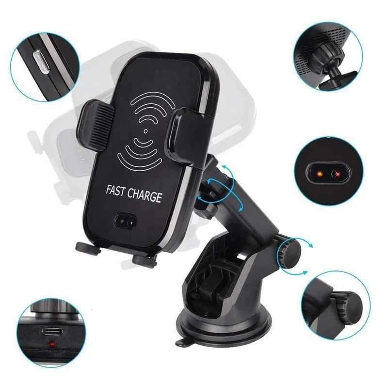 Auto-Infrarotsensor, automatisches Qi-Schnellladegerät für kabelloses Auto-Handy für iPhone X 8 Plus Samsung S9 S8 Plus S7 Note 8