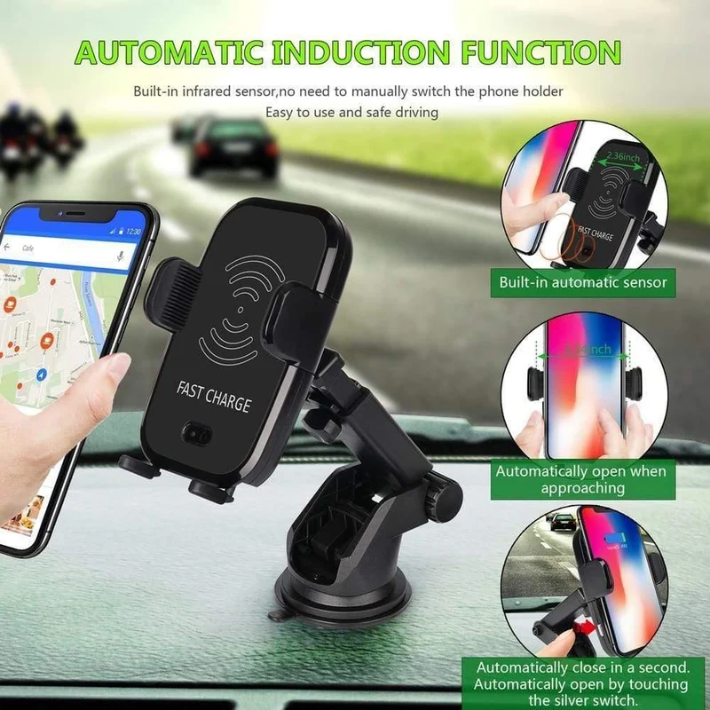 Auto-Infrarotsensor, automatisches Qi-Schnellladegerät für kabelloses Auto-Handy für iPhone X 8 Plus Samsung S9 S8 Plus S7 Note 8