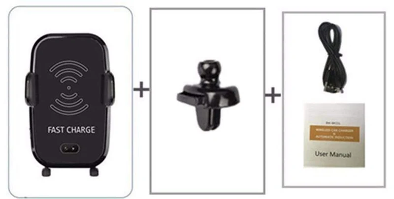 Auto-Infrarotsensor, automatisches Qi-Schnellladegerät für kabelloses Auto-Handy für iPhone X 8 Plus Samsung S9 S8 Plus S7 Note 8