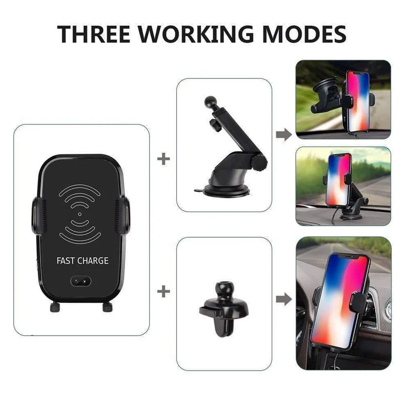 Auto-Infrarotsensor, automatisches Qi-Schnellladegerät für kabelloses Auto-Handy für iPhone X 8 Plus Samsung S9 S8 Plus S7 Note 8