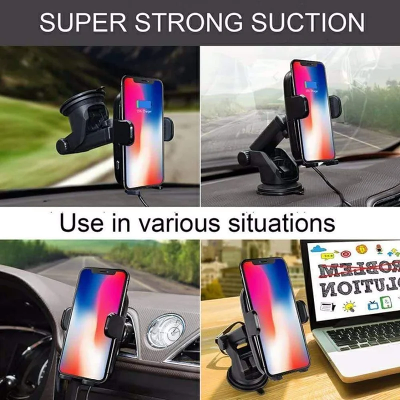 Auto-Infrarotsensor, automatisches Qi-Schnellladegerät für kabelloses Auto-Handy für iPhone X 8 Plus Samsung S9 S8 Plus S7 Note 8