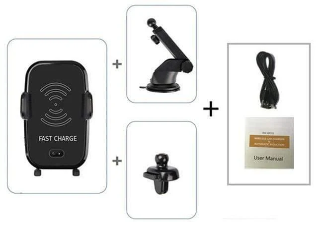 Auto-Infrarotsensor, automatisches Qi-Schnellladegerät für kabelloses Auto-Handy für iPhone X 8 Plus Samsung S9 S8 Plus S7 Note 8