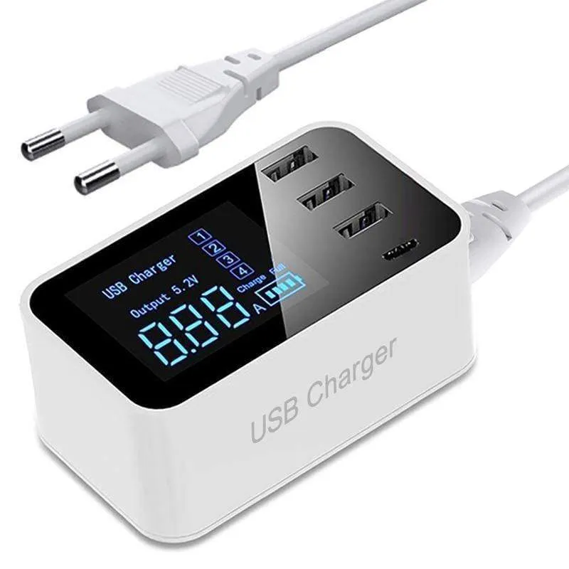 Typ C USB-Ladegerät HUB Led-anzeige Wand Ladegerät Schnelle Handy Ladegerät Für iPhone Samsung USB Adapter EU UNS stecker