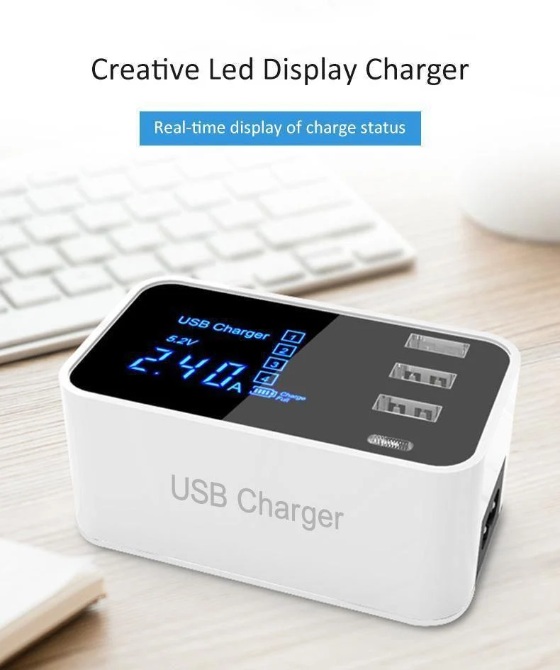 Typ C USB-Ladegerät HUB Led-anzeige Wand Ladegerät Schnelle Handy Ladegerät Für iPhone Samsung USB Adapter EU UNS stecker