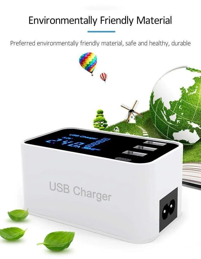 Typ C USB-Ladegerät HUB Led-anzeige Wand Ladegerät Schnelle Handy Ladegerät Für iPhone Samsung USB Adapter EU UNS stecker