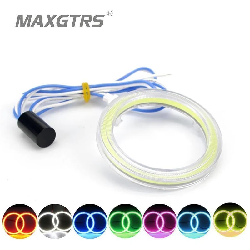 2x60 70 80 85 90 95mm COB Angel Eye LED Motorrad Auto Licht Halo Ringe Auto Scheinwerfer Nebel auto LED Beleuchtung DRL