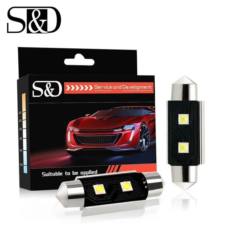 2 Stücke C5W Led-lampen Canbus Girlandenlicht 31mm 36mm 39mm 41mm 6500 Karat Weiß Auto Dome Lampe Kennzeichen Auto Lichter D020