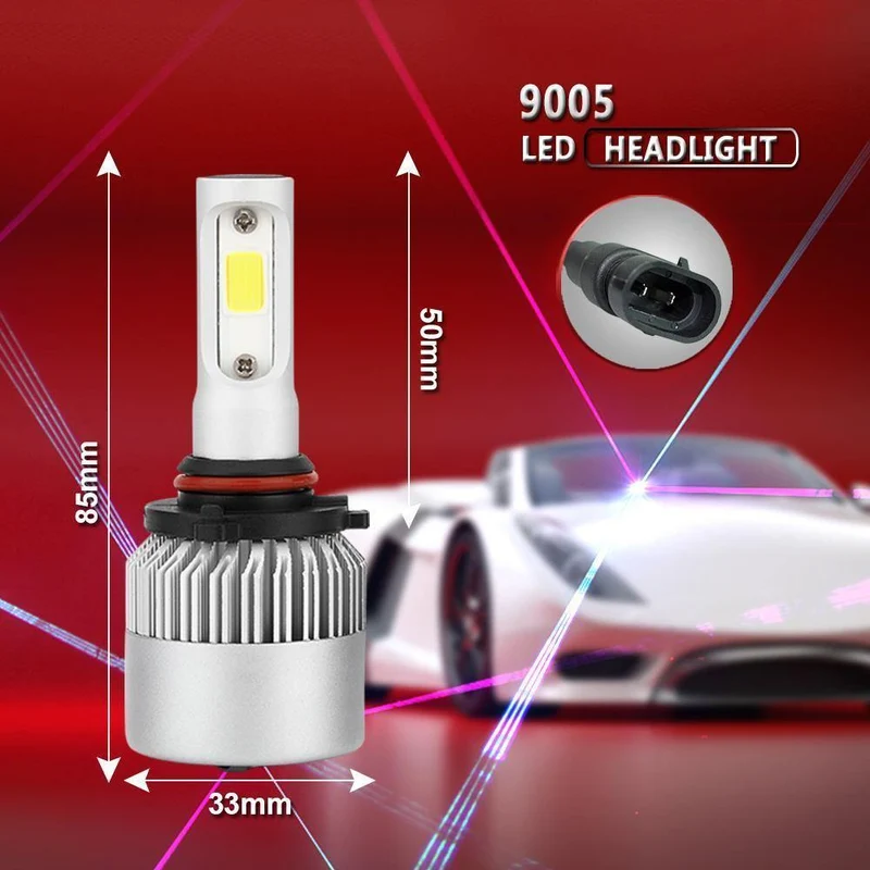 S2 LED 12V Scheinwerferlampe H1 H3 H4 LED H7 H11 H13 880 9004 9005 HB3 9006 HB4 9007 80W 6000K Lange Lebensdauer Autolicht