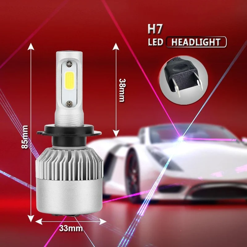 S2 LED 12V Scheinwerferlampe H1 H3 H4 LED H7 H11 H13 880 9004 9005 HB3 9006 HB4 9007 80W 6000K Lange Lebensdauer Autolicht