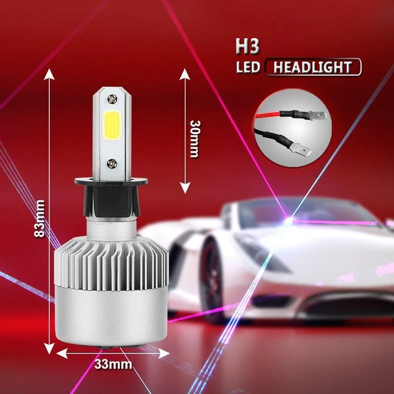 S2 LED 12V Scheinwerferlampe H1 H3 H4 LED H7 H11 H13 880 9004 9005 HB3 9006 HB4 9007 80W 6000K Lange Lebensdauer Autolicht