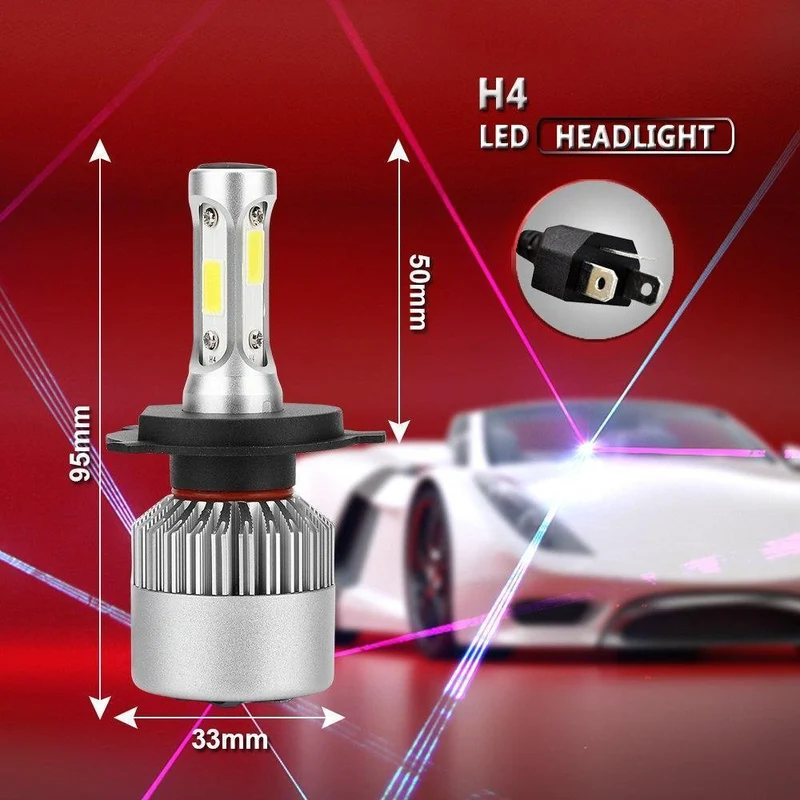 S2 LED 12V Scheinwerferlampe H1 H3 H4 LED H7 H11 H13 880 9004 9005 HB3 9006 HB4 9007 80W 6000K Lange Lebensdauer Autolicht