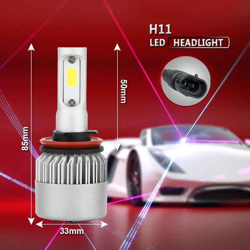 S2 LED 12V Scheinwerferlampe H1 H3 H4 LED H7 H11 H13 880 9004 9005 HB3 9006 HB4 9007 80W 6000K Lange Lebensdauer Autolicht