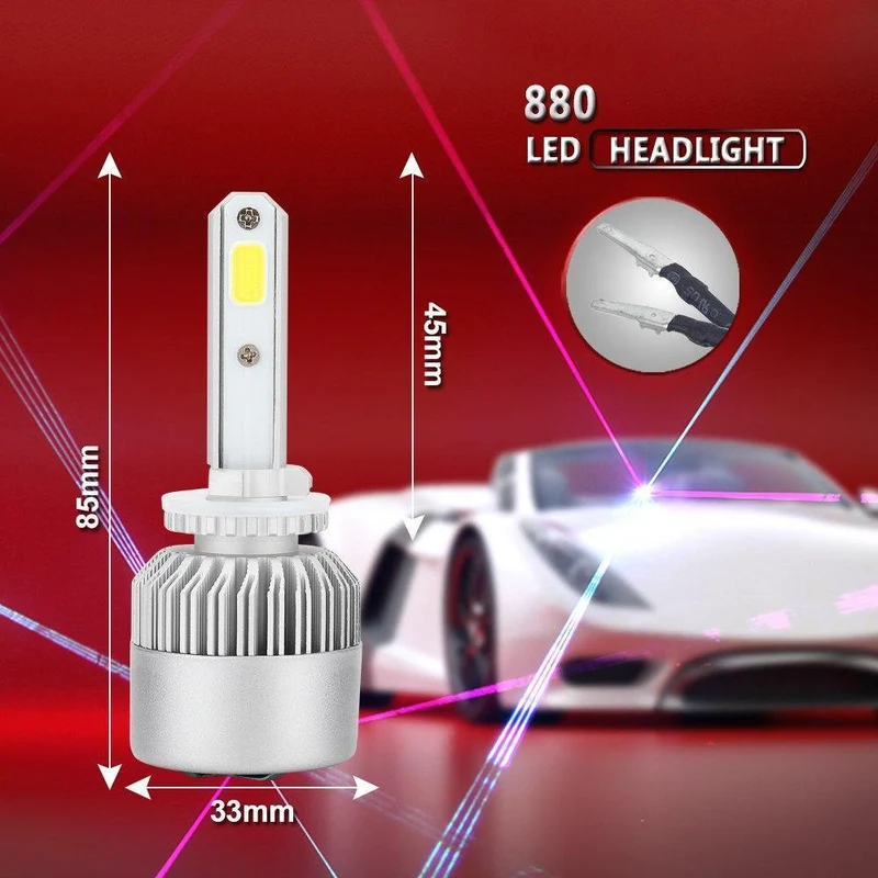 S2 LED 12V Scheinwerferlampe H1 H3 H4 LED H7 H11 H13 880 9004 9005 HB3 9006 HB4 9007 80W 6000K Lange Lebensdauer Autolicht