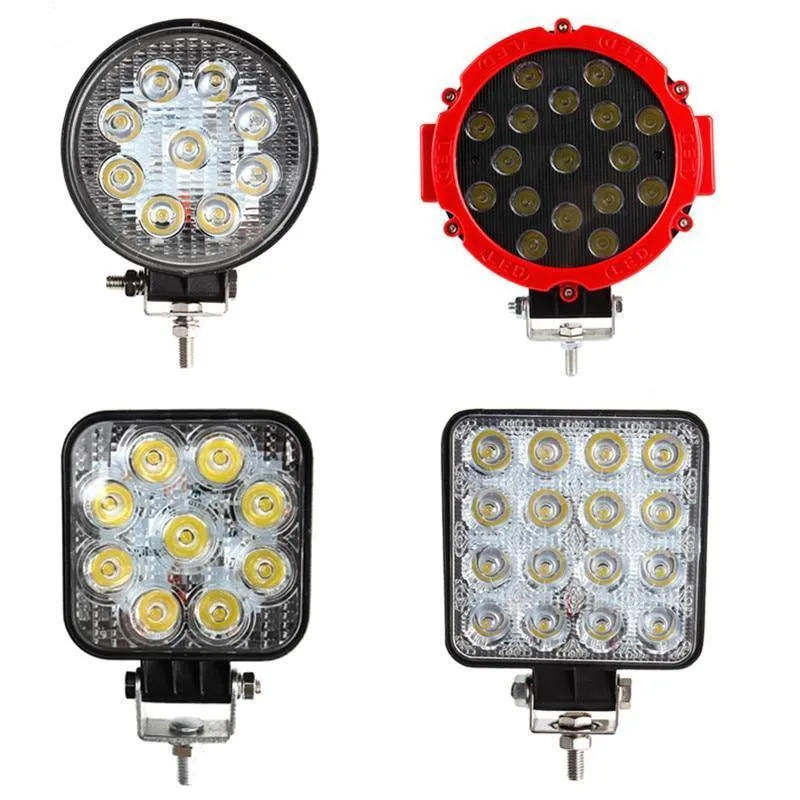 Auto Arbeit LED Lichtleiste 27W 51W 48W Auto Licht Spot Strahl 12v 24v Led Für Jeep ATV UAZ SUV 4WD 4x4 Lkw Traktor Offroad Scheinwerfer
