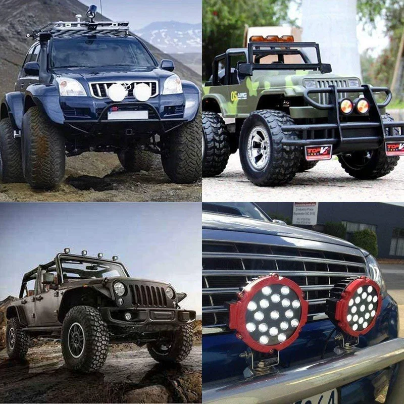 Auto Arbeit LED Lichtleiste 27W 51W 48W Auto Licht Spot Strahl 12v 24v Led Für Jeep ATV UAZ SUV 4WD 4x4 Lkw Traktor Offroad Scheinwerfer