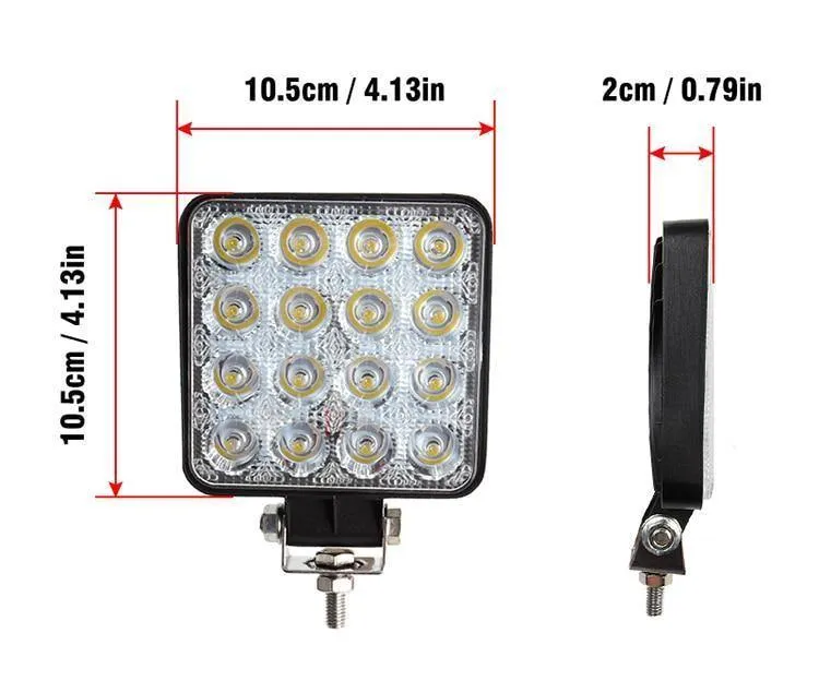 Auto Arbeit LED Lichtleiste 27W 51W 48W Auto Licht Spot Strahl 12v 24v Led Für Jeep ATV UAZ SUV 4WD 4x4 Lkw Traktor Offroad Scheinwerfer