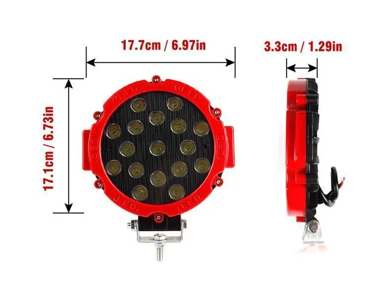 Auto Arbeit LED Lichtleiste 27W 51W 48W Auto Licht Spot Strahl 12v 24v Led Für Jeep ATV UAZ SUV 4WD 4x4 Lkw Traktor Offroad Scheinwerfer