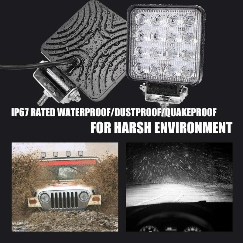 Auto Arbeit LED Lichtleiste 27W 51W 48W Auto Licht Spot Strahl 12v 24v Led Für Jeep ATV UAZ SUV 4WD 4x4 Lkw Traktor Offroad Scheinwerfer
