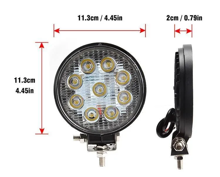 Auto Arbeit LED Lichtleiste 27W 51W 48W Auto Licht Spot Strahl 12v 24v Led Für Jeep ATV UAZ SUV 4WD 4x4 Lkw Traktor Offroad Scheinwerfer
