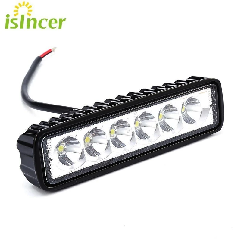 18W 12V LED Arbeitslichtleiste Strahler Flutlicht Lampe Fahren Nebel Offroad LED Arbeitsscheinwerfer Auto für Ford Toyota SUV 4WD Boot LKW