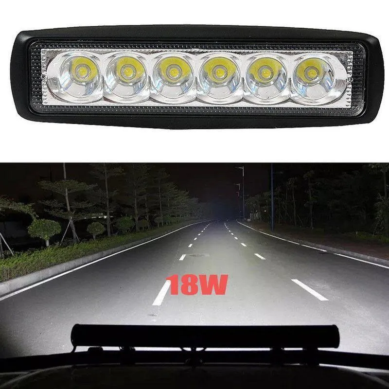 18W 12V LED Arbeitslichtleiste Strahler Flutlicht Lampe Fahren Nebel Offroad LED Arbeitsscheinwerfer Auto für Ford Toyota SUV 4WD Boot LKW