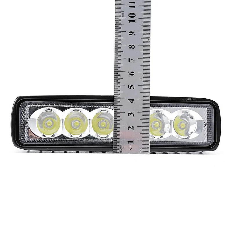 18W 12V LED Arbeitslichtleiste Strahler Flutlicht Lampe Fahren Nebel Offroad LED Arbeitsscheinwerfer Auto für Ford Toyota SUV 4WD Boot LKW