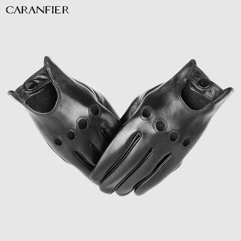 Echte Schaffelllederhandschuhe der Männer, die Auto-Motorrad-Fahrrad-Ziegenleder-Touch Screen Handschuhe fahren