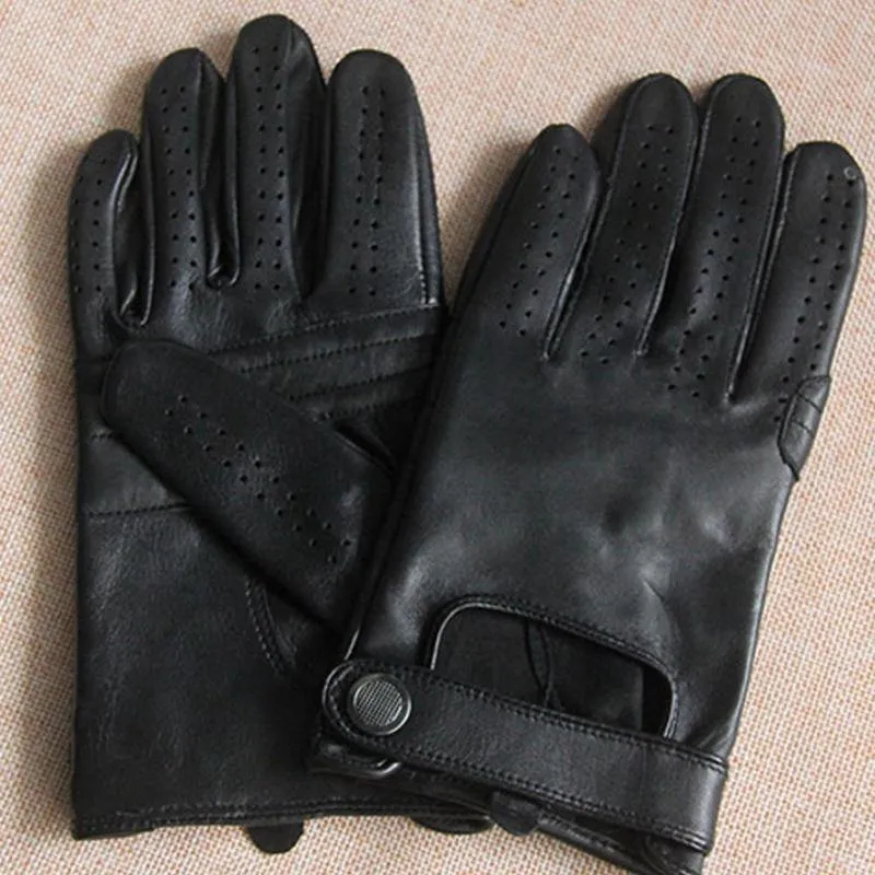 Klassische Herren-Fahrhandschuhe, weich, echtes echtes Lammleder, neue Screen-Fäustlinge, Bekleidungszubehör