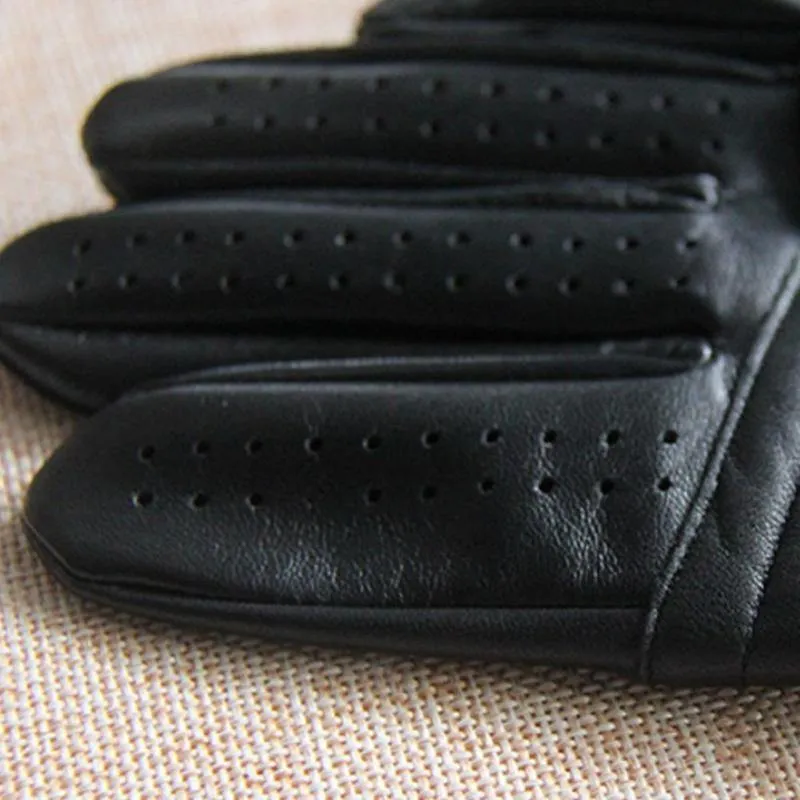Klassische Herren-Fahrhandschuhe, weich, echtes echtes Lammleder, neue Screen-Fäustlinge, Bekleidungszubehör