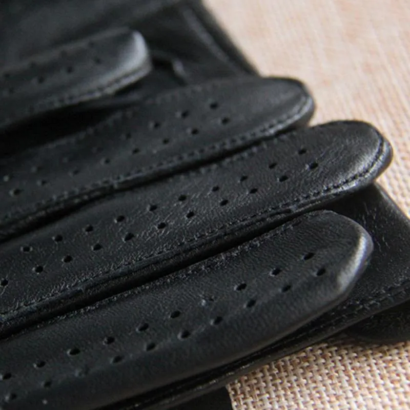 Klassische Herren-Fahrhandschuhe, weich, echtes echtes Lammleder, neue Screen-Fäustlinge, Bekleidungszubehör