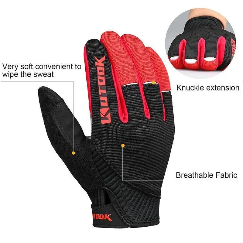 Winter Vollfingerhandschuhe Männer Touchscreen Anti-Schock Atmungsaktive Fitnesshandschuhe Gewichtheben Sport