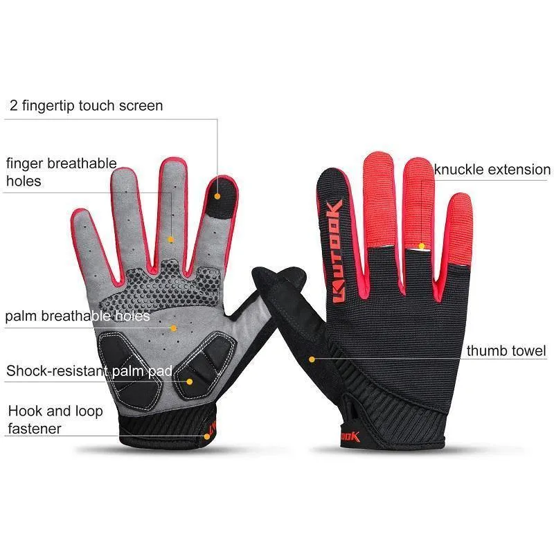 Winter Vollfingerhandschuhe Männer Touchscreen Anti-Schock Atmungsaktive Fitnesshandschuhe Gewichtheben Sport