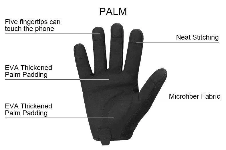 Winter Vollfingerhandschuhe Männer Touchscreen Anti-Schock Atmungsaktive Fitnesshandschuhe Gewichtheben Sport