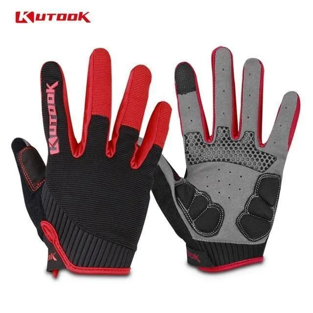 Winter Vollfingerhandschuhe Männer Touchscreen Anti-Schock Atmungsaktive Fitnesshandschuhe Gewichtheben Sport