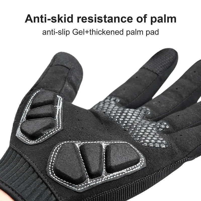Winter Vollfingerhandschuhe Männer Touchscreen Anti-Schock Atmungsaktive Fitnesshandschuhe Gewichtheben Sport