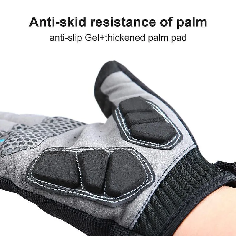 Winter Vollfingerhandschuhe Männer Touchscreen Anti-Schock Atmungsaktive Fitnesshandschuhe Gewichtheben Sport
