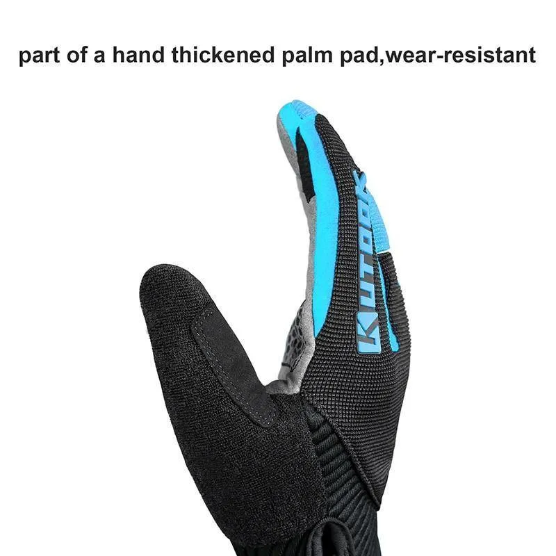 Winter Vollfingerhandschuhe Männer Touchscreen Anti-Schock Atmungsaktive Fitnesshandschuhe Gewichtheben Sport