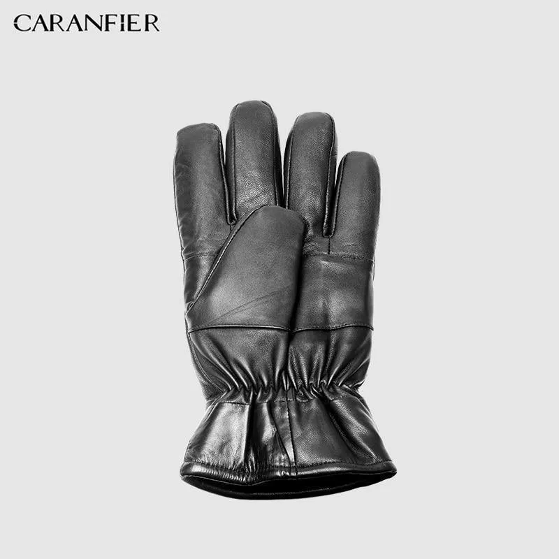 Herren Schaffell Handschuhe Echtes Leder Männer Winter Outdoor Plus Samt Warme Pelz Verdickung Thermal