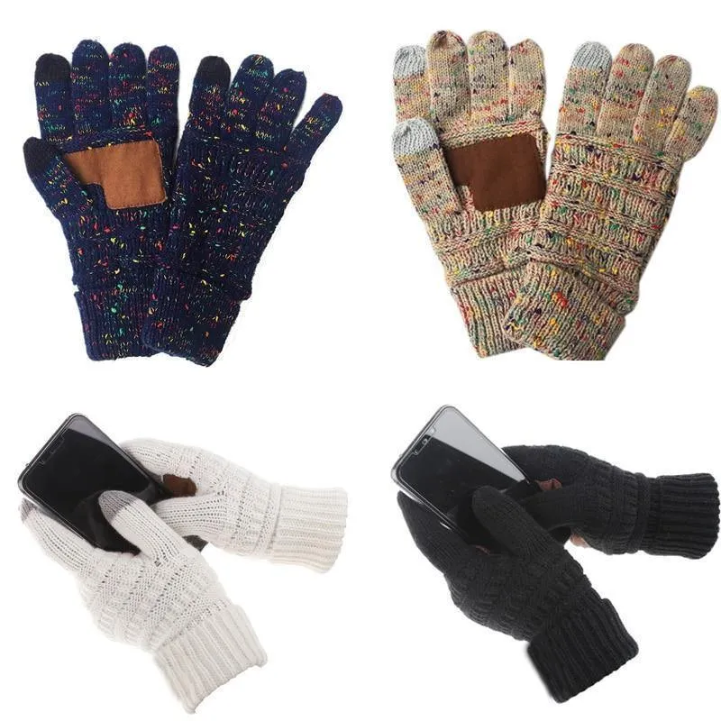Winter Handschuhe Frauen Mode Stricken Handschoenen Guantes Finger Touchscreen Handschuhe Männer Fäustlinge