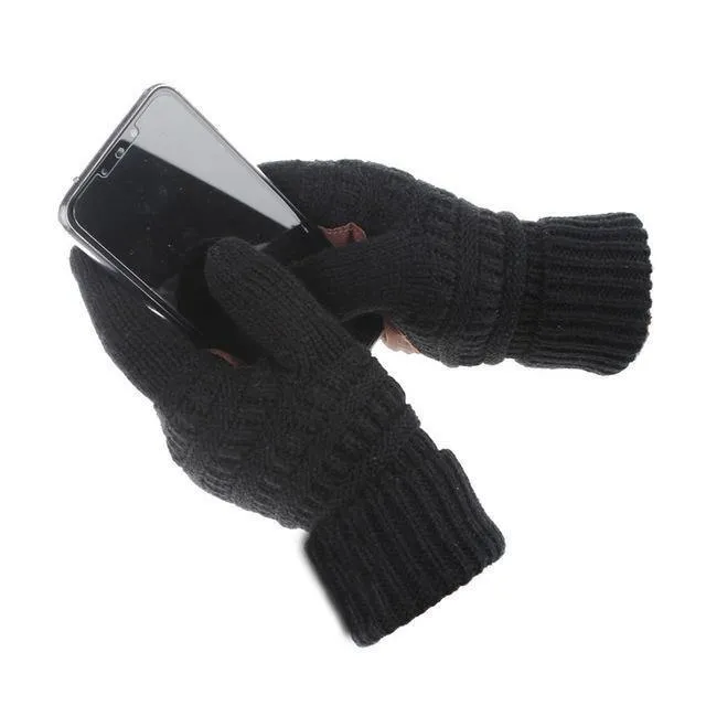 Winter Handschuhe Frauen Mode Stricken Handschoenen Guantes Finger Touchscreen Handschuhe Männer Fäustlinge