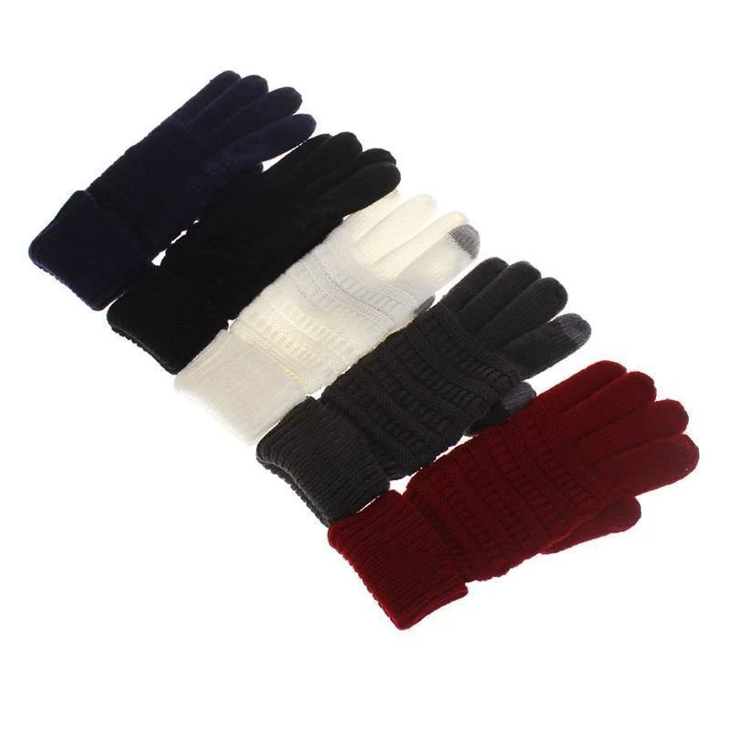 Winter Handschuhe Frauen Mode Stricken Handschoenen Guantes Finger Touchscreen Handschuhe Männer Fäustlinge