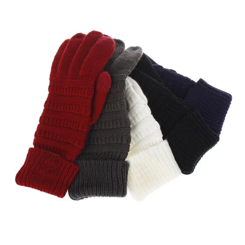 Winter Handschuhe Frauen Mode Stricken Handschoenen Guantes Finger Touchscreen Handschuhe Männer Fäustlinge