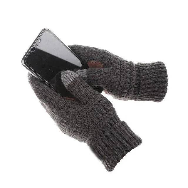 Winter Handschuhe Frauen Mode Stricken Handschoenen Guantes Finger Touchscreen Handschuhe Männer Fäustlinge