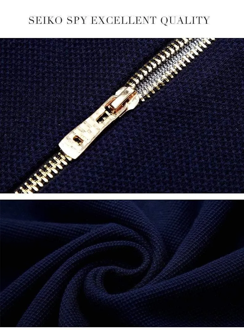 Markenkleidung Jacke Herren Casual Kragen Mantel Männer Einfarbig Herren Kleidung Reißverschluss Taschen Herrenjacke