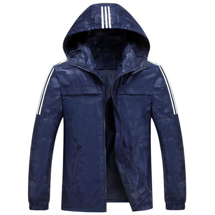 Lose Herren-Jacken mit Kapuze, Windjacke, wasserdichte Jacken, Herrenmantel, Frühlings-Freizeitmantel für Herren
