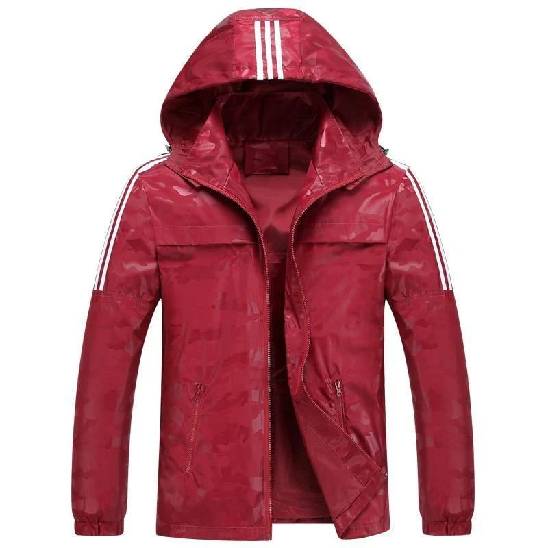 Lose Herren-Jacken mit Kapuze, Windjacke, wasserdichte Jacken, Herrenmantel, Frühlings-Freizeitmantel für Herren