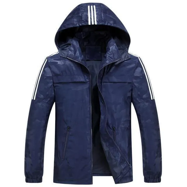 Lose Herren-Jacken mit Kapuze, Windjacke, wasserdichte Jacken, Herrenmantel, Frühlings-Freizeitmantel für Herren