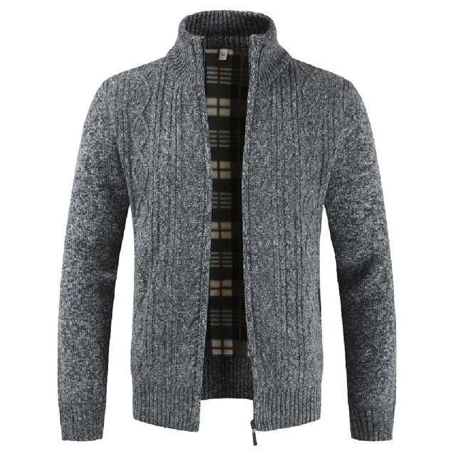 Mode Lange Ärmel Zipper Oberbekleidung Baumwolle Mischung Herbst Winter Casual männer Jacke Mantel