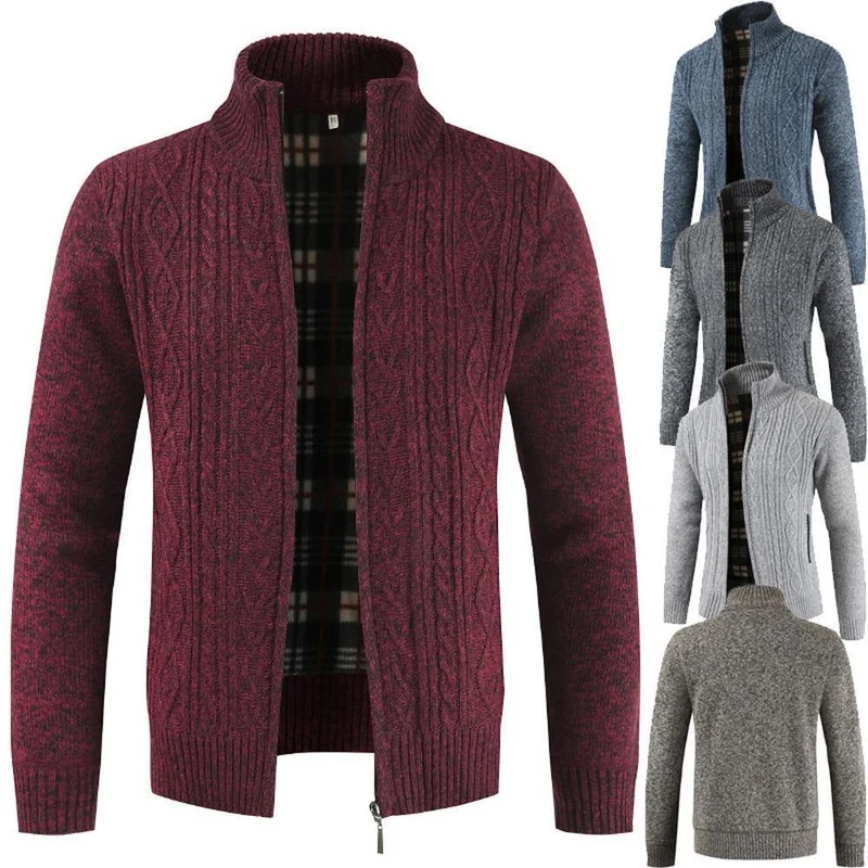 Mode Lange Ärmel Zipper Oberbekleidung Baumwolle Mischung Herbst Winter Casual männer Jacke Mantel