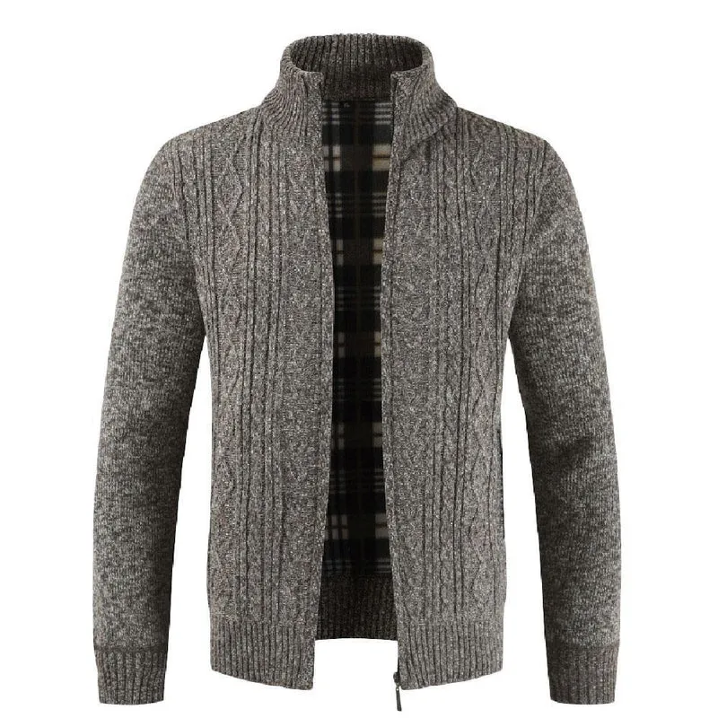 Mode Lange Ärmel Zipper Oberbekleidung Baumwolle Mischung Herbst Winter Casual männer Jacke Mantel